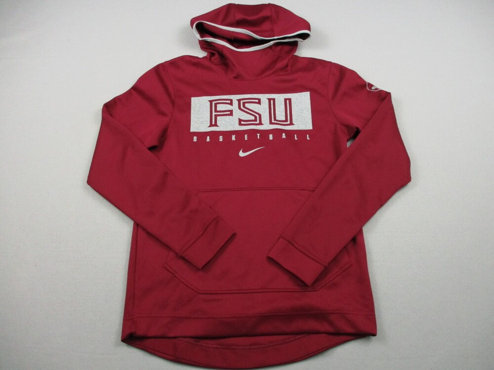 Florida State Seminoles Hoodie Men Small Red Nike Dri Fit Pullover Basketball S